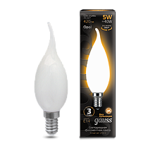 Лампа светодиодная Gauss Filament Свеча на ветру OPAL E14 5Вт 420lm 2700К