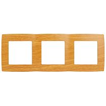 Рамка для выключателей и розеток тройная ЭРА 12 12-5003-07 пластик ольха