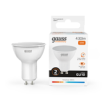 Лампа светодиодная Gauss Elementary MR16 GU10 5,5Вт 430lm 2700К Лампа светодиодная Gauss Elementary MR16 GU10 5,5Вт 430lm 2700К