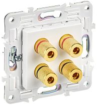 SKANDY Аудиорозетка 4-местная SK-A01W арктический белый IEK SKANDY Аудиорозетка 4-местная SK-A01W арктический белый IEK