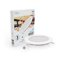 Светильник светодиодный Gauss встраиваемый ультратонкий круглый IP20 9Вт, 145х22мм d130мм, 6500K 750lm