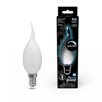 Лампа светодиодная Gauss Filament Свеча на ветру 9Вт 610lm 4100К Е14 milky