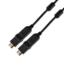 Шнур HDMI - HDMI 1,4, 2м, Gold, с фильтрами, угловой 360° REXANT