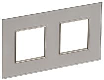 SKANDY Рамка 2-местная SK-F22Sh стекло шампань IEK