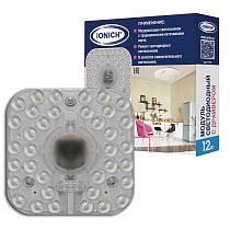 Модуль светодиодный для декоративных светильников ТМ IONICH 12 Вт 960 Лм 230 В 6500 К 98х98 мм IP20