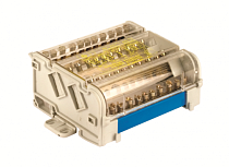 Блок распределительный на DIN рейку 2р 125А, 7х6мм 2х7,5мм 2x9мм. DKC