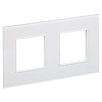 SKANDY Рамка 2-местная SK-F22W стекло арктический белый IEK