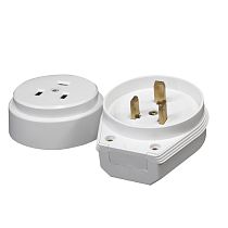 Разъем РШ-ВШ пластик ABS 32А 250В открытой установки, белый UNIVERSAL