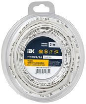 Трубка термоусадочная ТТУ нг-LS 5/2,5 белая (2м/упак)  IEK