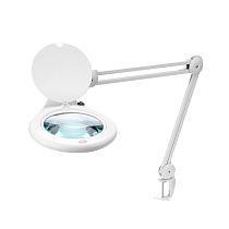 Лупа на струбцине круглая 5D с подсветкой 108LED, ø178мм, белая (8062D) REXANT
