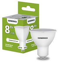 Лампа светодиодная PAR16 софит 8Вт 230В 4000К GU10 GENERICA IEK