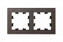 AtlasDesign Nature Стекло Мокко Рамка 2-постовая  (Schneider Electric) Systeme Electric (Schneider Electric)