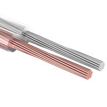 Кабель акустический 2х2,50 мм², прозрачный SILICON, мини-бухта 5 м, REXANT