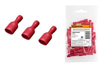 Разъем плоский полностью изолированный РППИ-М 1,25-110 красный (мама) (50 шт)  TDM