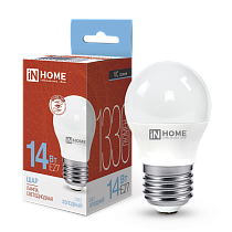 Лампа светодиодная LED-ШАР-VC 14Вт 230В E27 6500K 1330Лм IN HOME Лампа светодиодная LED-ШАР-VC 14Вт 230В E27 6500K 1330Лм IN HOME