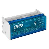 Шина нулевая в корпусе TTD 2х11N (син)  ЭНЕРГИЯ Шина нулевая в корпусе TTD 2х11N (син)  ЭНЕРГИЯ