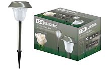 Светильник СС-320 на солнечных батареях, сталь, с выключателем,  TDM