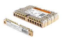 Шина "N" нулевая 6х9мм 12/2 (12 групп/крепеж по краям)  инд. стикер  TDM