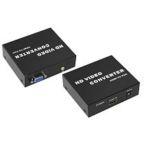 Конвертер HDMI на VGA + шнур стерео 3,5мм, металл REXANT Конвертер HDMI на VGA + шнур стерео 3,5мм, металл REXANT