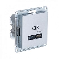 AtlasDesign Алюминий розетка USB C, 65W, Fast Charge (QC.PD) Systeme Electric (Schneider Electric)