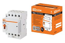 Контактор модульный с ручным управлением КМ63/4-63 4НО 230В АС  TDM