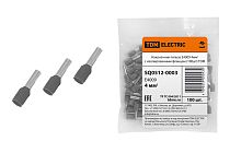 Наконечник-гильза Е4009 4мм2 с изолированным фланцем (100шт)  TDM