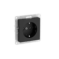 AtlasDesign Карбон Розетка с заземлением, 16А, мех., быстрозажим. клемм