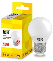Лампа светодиодная ALFA G45 шар 10Вт 230В 3000К E27  IEK