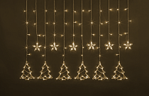 Гирлянда Navigator 95 006 NGF-D033-01 (бахрома звезды и елочки WW 2.5*1м IP20)