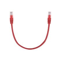 Патч-корд U/UTP, CAT 5e, RJ45-RJ45, 26AWG, LSZH, красный, 0,3м  REXANT