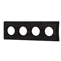 Рамка Шедель четырехпостовая Угольно-черный на бревно 240мм скрытый монтаж Bironi