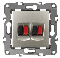 Розетка ЭРА 12 12-3112-15 перламутр аудио двойная стерео Розетка ЭРА 12 12-3112-15 перламутр аудио двойная стерео