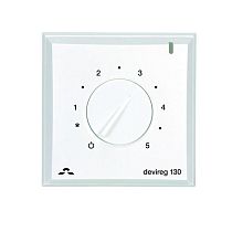 Терморегулятор Devireg 130 с датчиком пола для накладного монтажа (цвет белый) | Devi | 140F1010