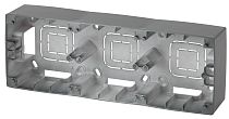 Коробка ЭРА 12 12-6103-12 графит для накладного монтажа механизмов трехместная