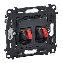 Аудиорозетка с пружинными зажимами двойная Valena IN MATIC Legrand