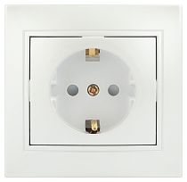 Розетка ЭРА Intro Plano 1-206-06 16А 250В перламутр с заземлением  со шторками