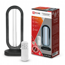 Светильник бактерицидный ультрафиолетовый с озонированием настольный БС Т30B 30Вт 230В с пультом ДУ черный IN HOME Светильник бактерицидный ультрафиолетовый с озонированием настольный БС Т30B 30Вт 230В с пультом ДУ черный IN HOME