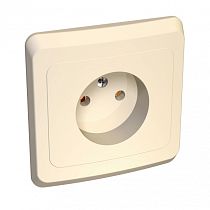 ЭТЮД скрытая установка Кремовый Розетка одинарная без заземления Systeme Electric (Schneider Electric)