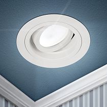 Светильник встраиваемый алюминиевый ЭРА KL84 WH MR16/GU5.3 белый