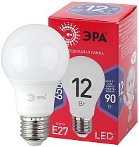 Лампа светодиодная ЭРА RED LINE LED A60-12W-865-E27 R груша холодный дневной свет