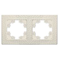 "Афина" Рамка фактурная 2-х местная универсальная слоновая кость (ivory)