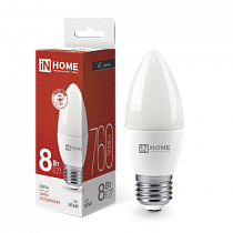 Лампа светодиодная LED-СВЕЧА-VC 8Вт 230В Е27 4000К 760Лм IN HOME Лампа светодиодная LED-СВЕЧА-VC 8Вт 230В Е27 4000К 760Лм IN HOME