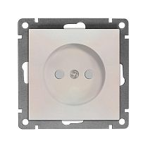 Розетка одноместная UNIVERSAL серия "Афина" без заземления, скрытой установки, с защитными шторками, 16А, 220В, жемчуг (еврослот)