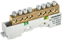 TEKFOR Шина PE "земля" неизолированная на универсальном держателе 8х12-8-Ж IEK TEKFOR Шина PE "земля" неизолированная на универсальном держателе 8х12-8-Ж IEK