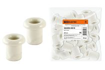 Изолятор керамический проходнойдля провода белый (25шт)  TDM