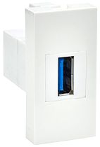 PRIMER РКЮ-10-00-П Розетка USB A 3.0 (1 модуль) белая  IEK