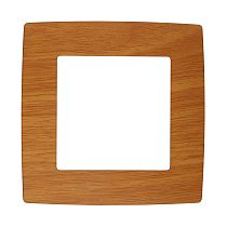 Рамка ЭРА 12 12-5001-07 для выключателей и розеток одинарная пластик ольха