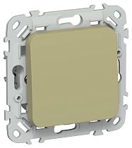 FLITE Выключатель 1-клавишный 10А ВС11-1-0-ФлО оливковый IEK