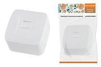 Розетка TФ (RJ-11) открытой установки IP20, белая "Дача" Народная TDM