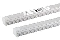 Профиль алюминиевый накладной 1612 (2 м), матовый рассеиватель, 2 заглушки, 4 крепежа  TDM